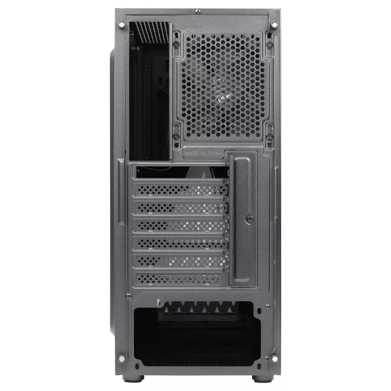 Aerocool DELTABKV1 ATX PC Case RGB Front Full Side Window 12cm Fan Must