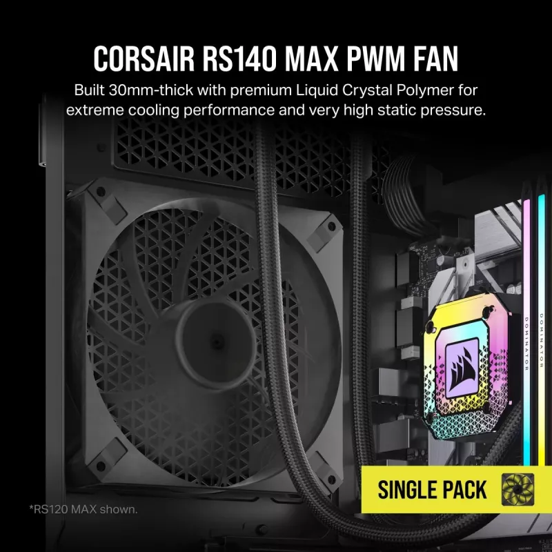 CORSAIR ventilaator - Rs seeria Rs140 Max 140 mm üksikpakend
