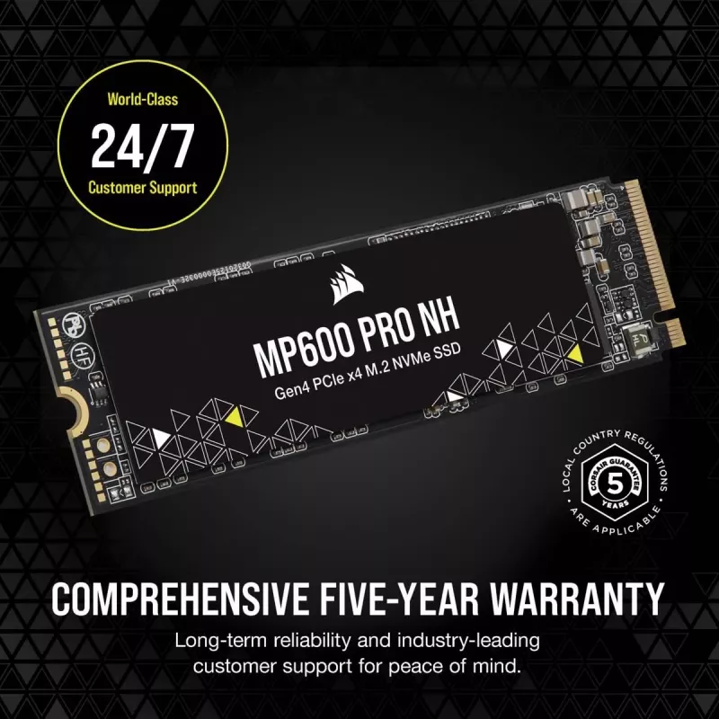 CORSAIR SSD - 4TB - MP600 Pro Nh PCI-E 4.0 (gen 4) x4 NVMe M.2