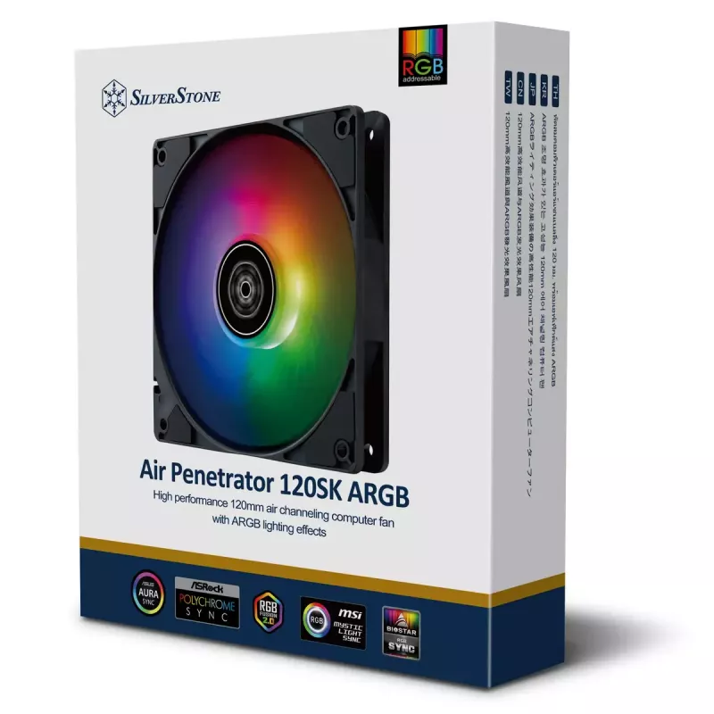 Õhkjahuti Silverstone Penetrator SST-AP120SKB-ARGB 12 cm 2000 RPM