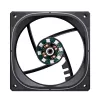 Jonsbo FR-505BR 12 cm ventilaator, must valge, 800–1800 RPM, 47,2 CFM