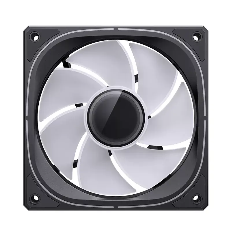 Jonsbo FR-505BR 12 cm ventilaator, must valge, 800–1800 RPM, 47,2 CFM