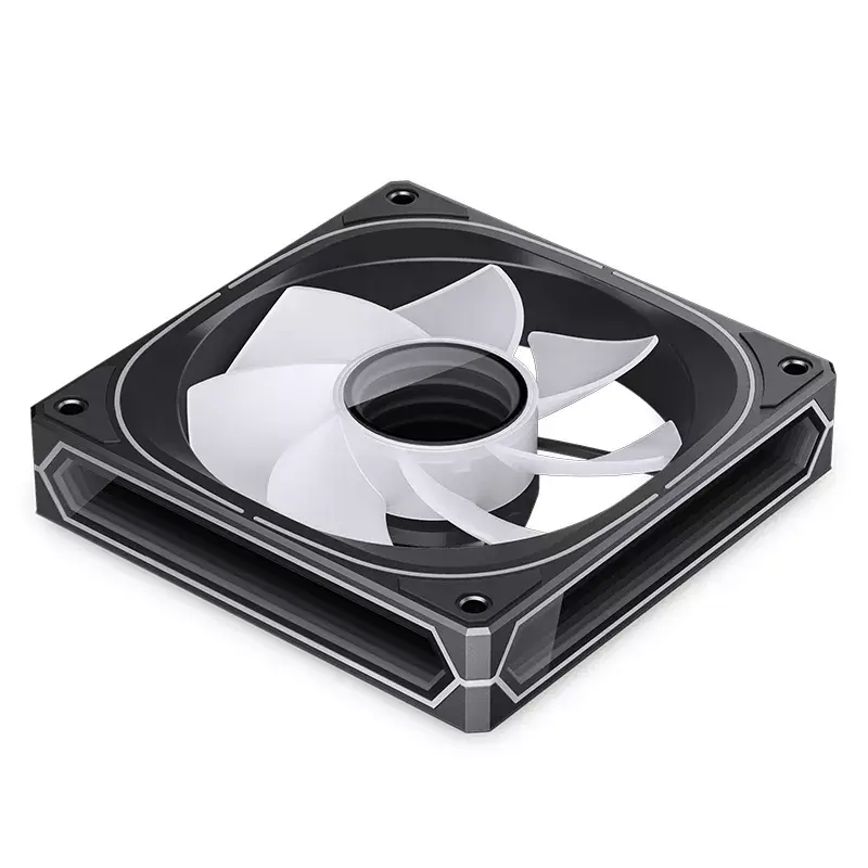 Jonsbo FR-505BR 12 cm ventilaator, must valge, 800–1800 RPM, 47,2 CFM