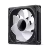 Jonsbo FR-505BR 12 cm ventilaator, must valge, 800–1800 RPM, 47,2 CFM