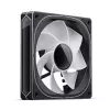 Jonsbo FR-505BR 12 cm ventilaator, must valge, 800–1800 RPM, 47,2 CFM