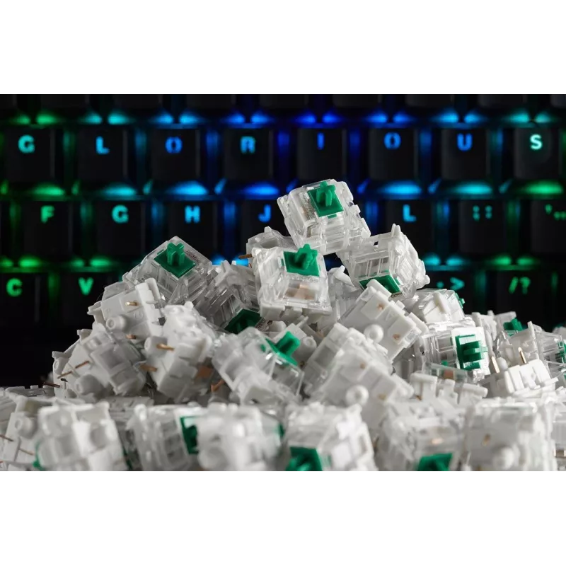 Glorious Gaming Gateron roheline lülitid - lineaarne vaikne, roheline, 120 tk, Gateron, Glorious PC Gaming Race GMMK, Hiina