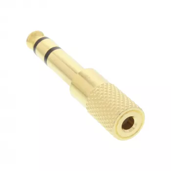InLine heli adapter 6,3 mm isane / 3,5 mm emane stereo kullatud metall