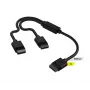 CORSAIR Icue Link kaabel, 1x 600mm Y-kaabel sirgete pistikutega, must