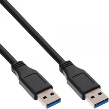 InLine USB 3.2 Gen.1 kaabel Type A-pistik / A-pistik, must, 5 m