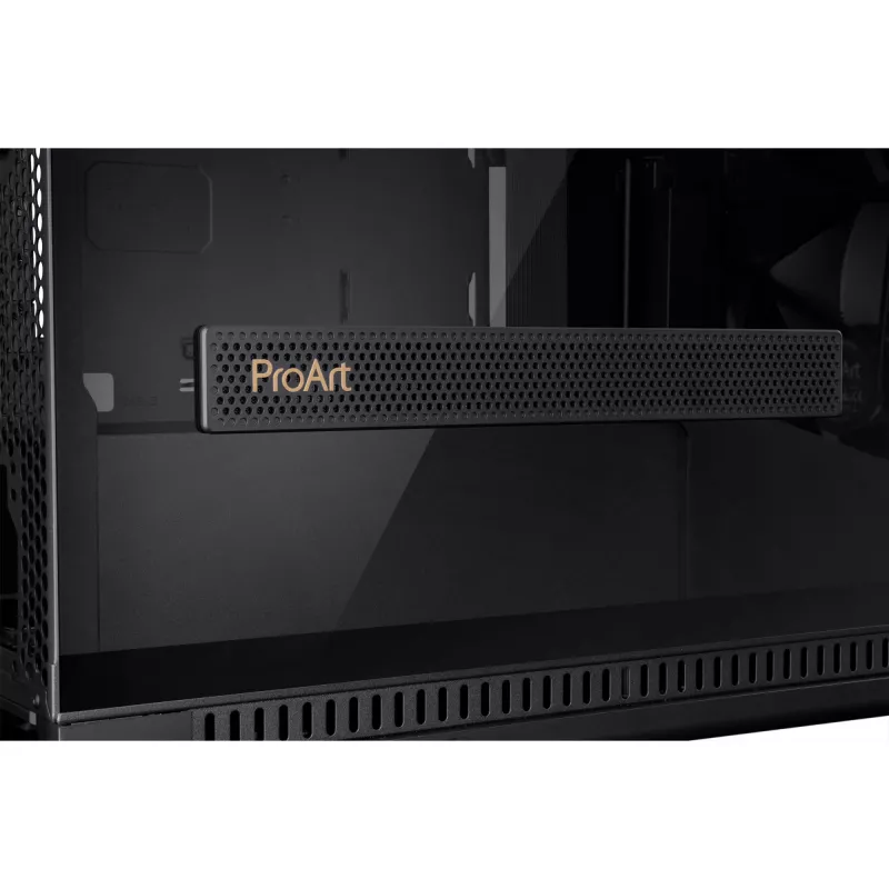 PC-korpus ASUS ProArt PA602 Midi Torn Must — ATX/EATX tugi, karastatud klaas, 2x200 mm esiventilaatorid, 360 mm ülemine radiaator, GPU kuni 450 mm