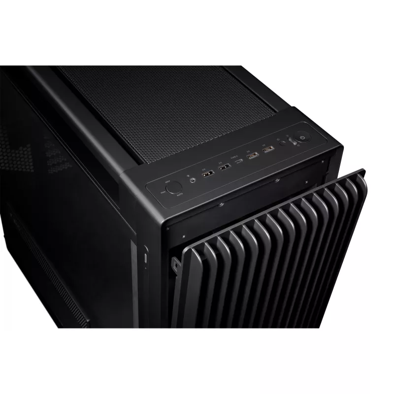 PC-korpus ASUS ProArt PA602 Midi Torn Must — ATX/EATX tugi, karastatud klaas, 2x200 mm esiventilaatorid, 360 mm ülemine radiaator, GPU kuni 450 mm