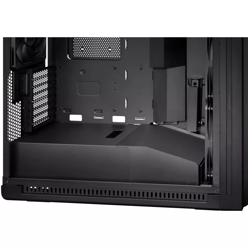 PC-korpus ASUS ProArt PA602 Midi Torn Must — ATX/EATX tugi, karastatud klaas, 2x200 mm esiventilaatorid, 360 mm ülemine radiaator, GPU kuni 450 mm