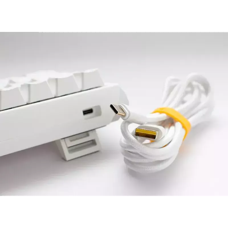 Ducky One 3 Mini Pure Valge klaviatuur mängimiseks USB saksa 61 klahvi RGB LED