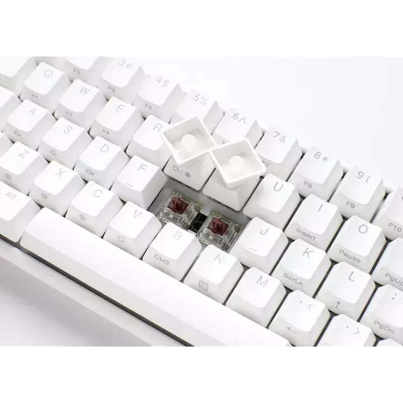 Ducky One 3 Mini Pure Valge klaviatuur mängimiseks USB saksa 61 klahvi RGB LED