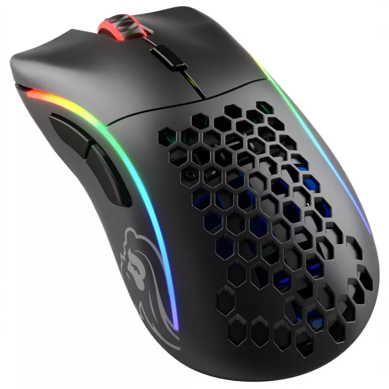 Glorious Gaming Glorious Model D Wireless - Matt must, paremakäeline, RF-juhtmevaba, 19000 DPI, must
