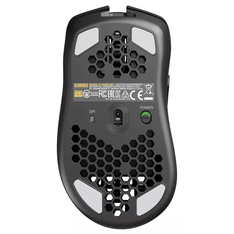 Glorious Gaming Glorious Model D Wireless - Matt must, paremakäeline, RF-juhtmevaba, 19000 DPI, must