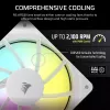 Fan Corsair RS120 ARGB 12 cm Valge 420-2100 RPM 3 pcs