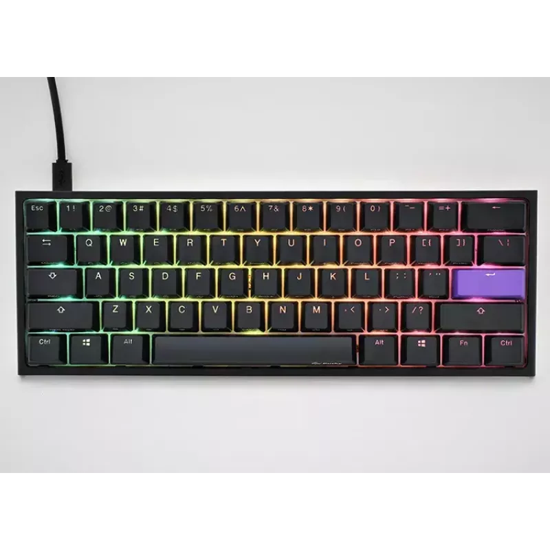 Ducky One 2 Pro Mini klaviatuur mängimiseks USB QWERTY USA inglise Must