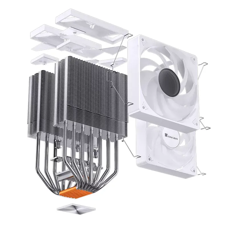 Jonsbo CR-3000 ARGB Valge ventilaator 12 cm 600–1500 RPM hüdrauliline