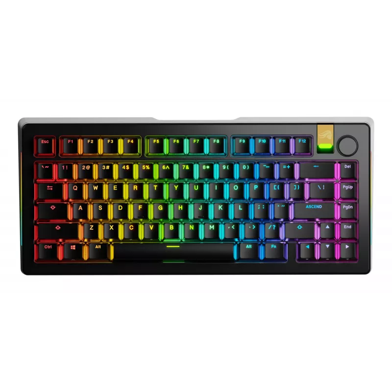 Mehaaniline mängurklaviatuur GLORIOUS GMMK 3 PRO HE 75% traadita RF + Bluetooth, RGB, US QWERTY, must