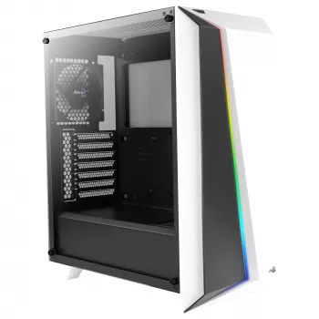 Arvutikorpus Aerocool Cylon Pro karastatud klaasiga miditorn valge