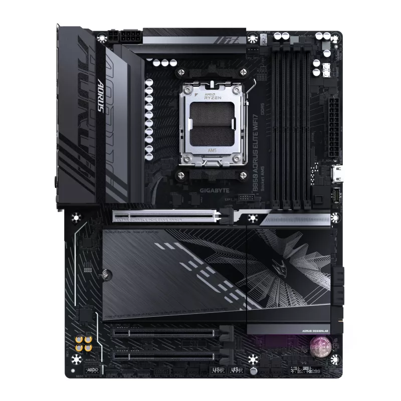 Emaplaat GIGABYTE B850 AORUS ELITE WIFI7 — AMD B850, Socket AM5, ATX, DDR5, 4x DIMM, 256 GB, Wi‑Fi 7, 2.5Gb LAN