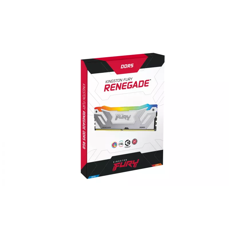 Kingston Technology FURY 48 GB 8400 MT/s DDR5 CL40 CUDIMM (2 komplekt) Renegade RGB Valge XMP