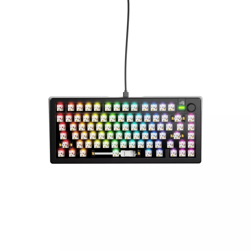 Mehaaniline klaviatuur GLORIOUS GMMK 3 75% Barebones juhtmega USB RGB must