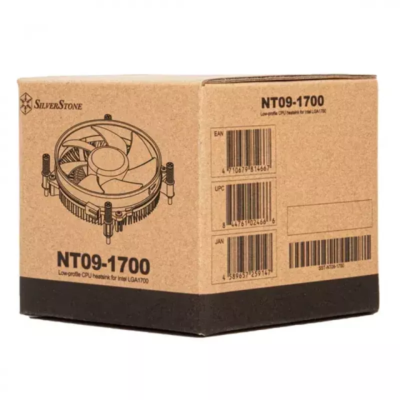 Õhkjahuti Silverstone NT09-1700 9,2 cm Must