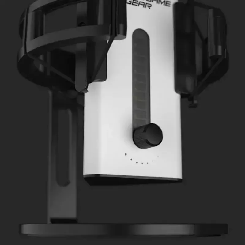 Arvuti mikrofon Endgame Gear XSTRM — juhtmega USB, tundlikkus -36 dB, 20–20000 Hz, puutetundlikud juhtnupud, 2 m kaabel, must/valge