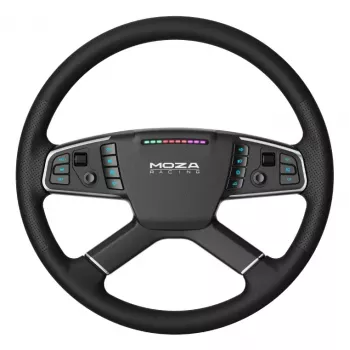 Moza Racing TSW rool, Rool, PC, Juhtmega ja juhtmevaba, Must, Alumiinium, Kunstnahk, Polümeer, Kaabel