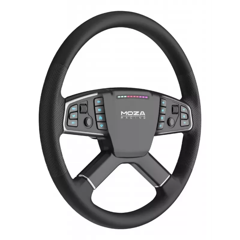 Moza Racing TSW rool, Rool, PC, Juhtmega ja juhtmevaba, Must, Alumiinium, Kunstnahk, Polümeer, Kaabel