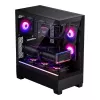 PC korpus Phanteks XT View Tower Must — Midi-Tower, karastatud klaas, RGB, toetab ATX/EATX/Micro-ATX/Mini-ITX, GPU kuni 41,5 cm, CPU jahuti 184 mm