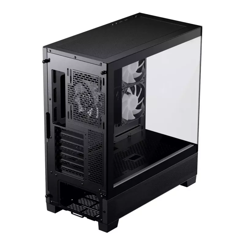 PC korpus Phanteks XT View Tower Must — Midi-Tower, karastatud klaas, RGB, toetab ATX/EATX/Micro-ATX/Mini-ITX, GPU kuni 41,5 cm, CPU jahuti 184 mm