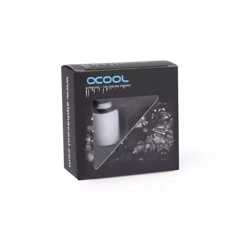 Voolikuühendusmuhv Alphacool 17568 Valge 1/4-tolline keere 20 mm sügavus