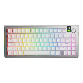 Mehaaniline klaviatuur GLORIOUS GMMK 3 PRO 75% eelmonteeritud juhtmevaba, USB + RF + Bluetooth, QWERTY, hõbedane