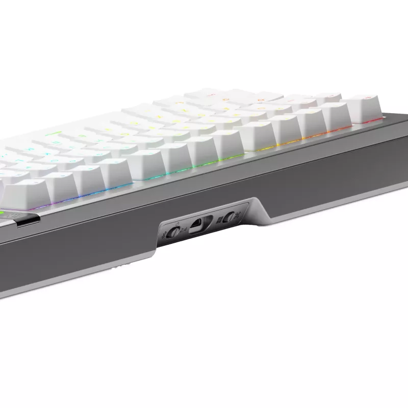 Mehaaniline klaviatuur GLORIOUS GMMK 3 PRO 75% eelmonteeritud juhtmevaba, USB + RF + Bluetooth, QWERTY, hõbedane