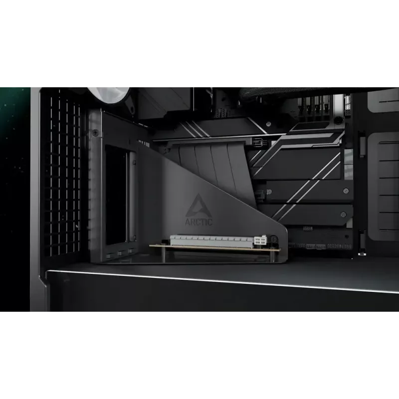 ARCTIC Xtender VG (Must) Premium E-ATX korpus vertikaalse GPU paigaldusega