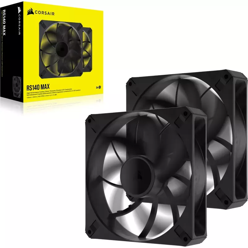 Corsair RS140 MAX korpuse ventilaator 14 cm Must 2 tk
