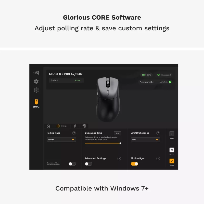 Glorious Gaming Glorious Model D 2 PRO Wireless - 1K Polling - Must