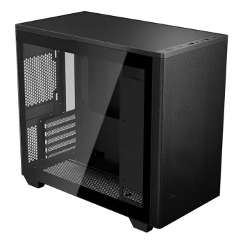 PC-korpus Aerocool Stormfront Mini Mini Tower Must ATX Külg PSU 120mm ventilaatorid