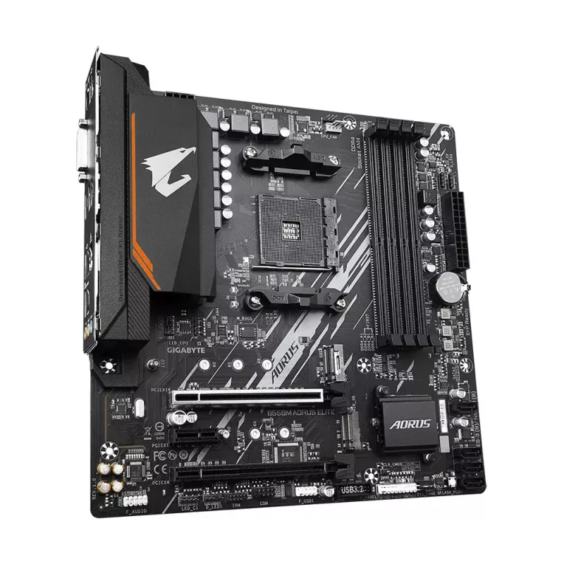Emaplaat GIGABYTE B550M AORUS ELITE micro ATX, AMD B550, Socket AM4, 4x DIMM DDR4, 128GB, 2x M.2, 4x SATA III