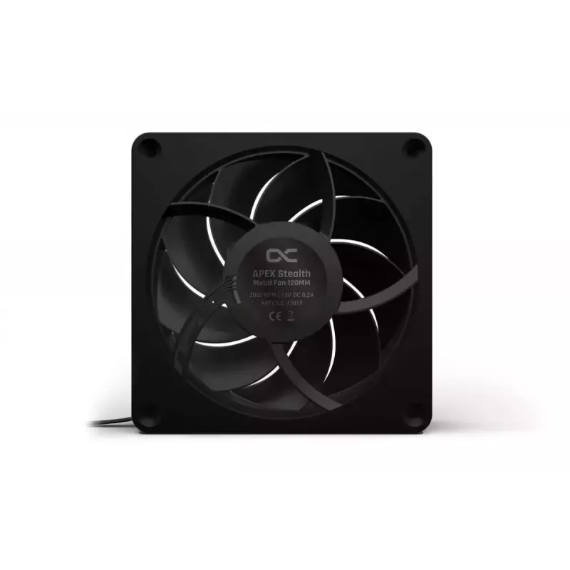 Fan Alphacool Apex Stealth Metall 12 cm Must 400-2000 p/min 20-29,9 dB