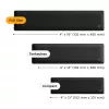 Randmetugi GLORIOUS riidest 100 mm must klaviatuuridele — GLO-KB-ACC-WR-CLTH-100-BLK