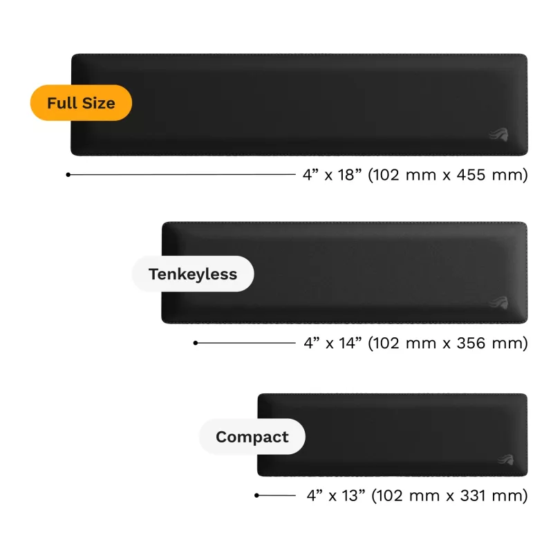 Randmetugi GLORIOUS riidest 100 mm must klaviatuuridele — GLO-KB-ACC-WR-CLTH-100-BLK