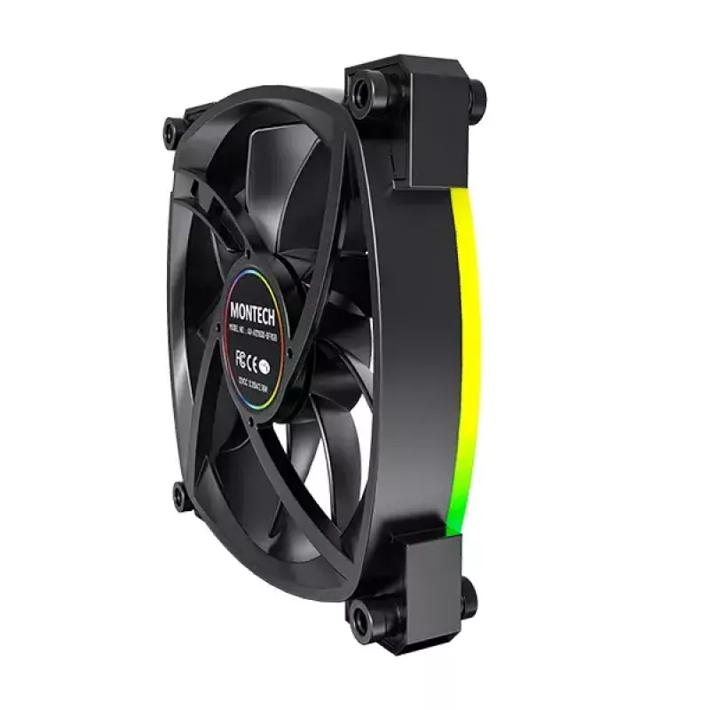 Ventilaatorimoodul Montech AX120 PWM 120 mm 12 V must 3-kontaktiline 4-kontaktiline