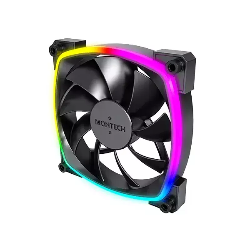 Ventilaatorimoodul Montech AX120 PWM 120 mm 12 V must 3-kontaktiline 4-kontaktiline