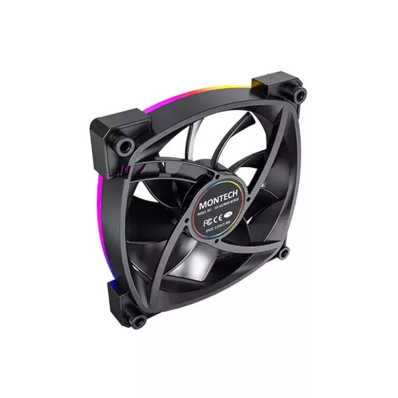Ventilaatorimoodul Montech AX120 PWM 120 mm 12 V must 3-kontaktiline 4-kontaktiline