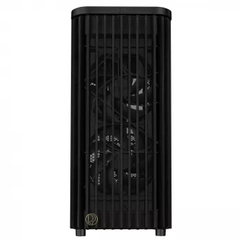 Arvutikorpus ASUS ProArt PA401 Wood TG PWM Tower Must — ATX, karastatud klaas, 2x160 mm esiventilaatorid, USB-C, toetab GPU-d 31,5 cm