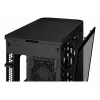 Arvutikorpus ASUS ProArt PA401 Wood TG PWM Tower Must — ATX, karastatud klaas, 2x160 mm esiventilaatorid, USB-C, toetab GPU-d 31,5 cm